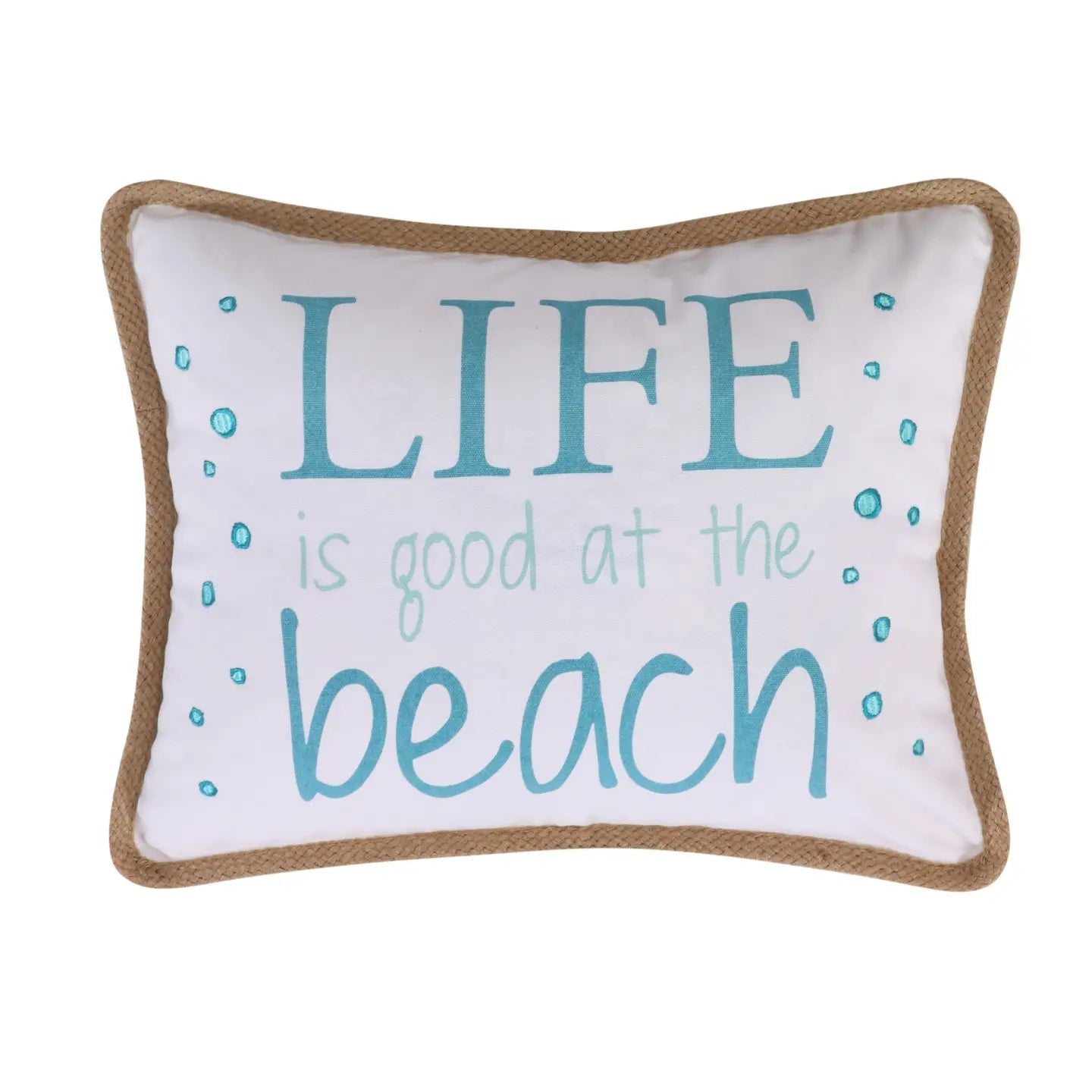 Barrier Reef Life Is Good Pillow - Quahog Bay Bedding