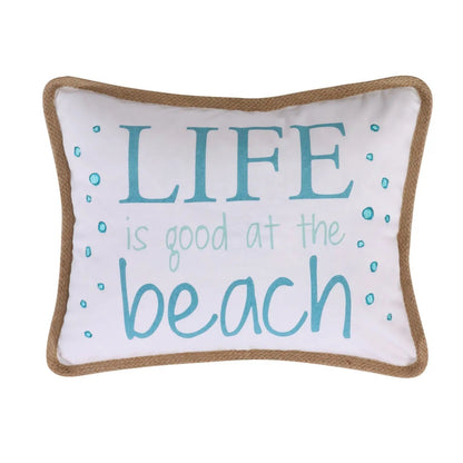 Barrier Reef Life Is Good Pillow - Quahog Bay Bedding