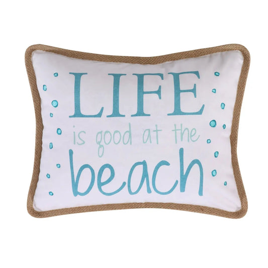 Barrier Reef Life Is Good Pillow - Quahog Bay Bedding