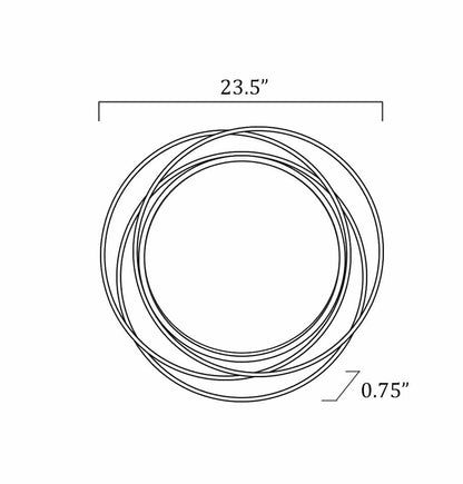 Basay Round Silver Gray Mirror - Quahog Bay Bedding