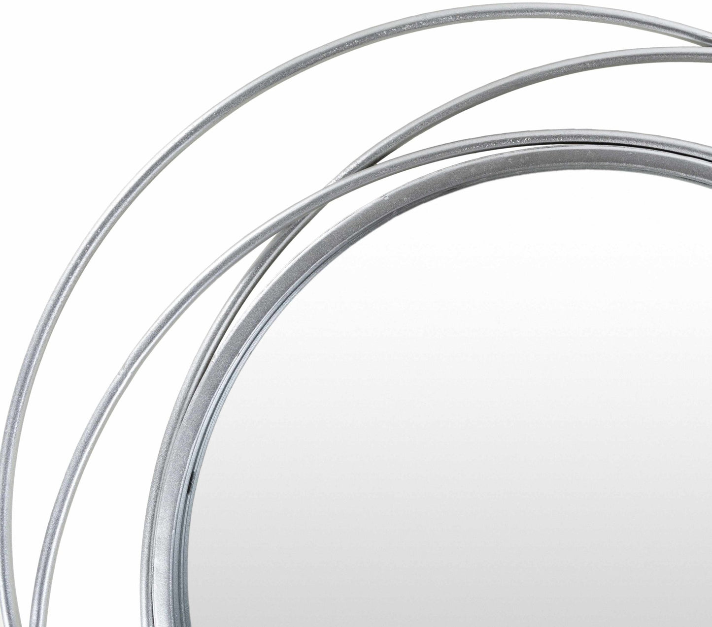 Basay Round Silver Gray Mirror - Quahog Bay Bedding