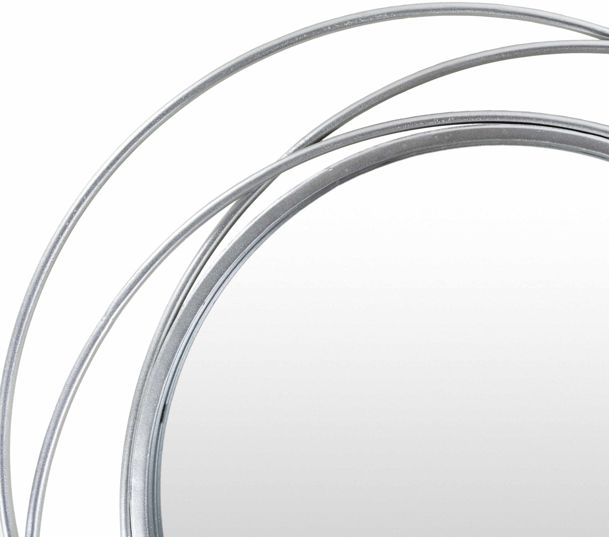 Basay Round Silver Gray Mirror - Quahog Bay Bedding