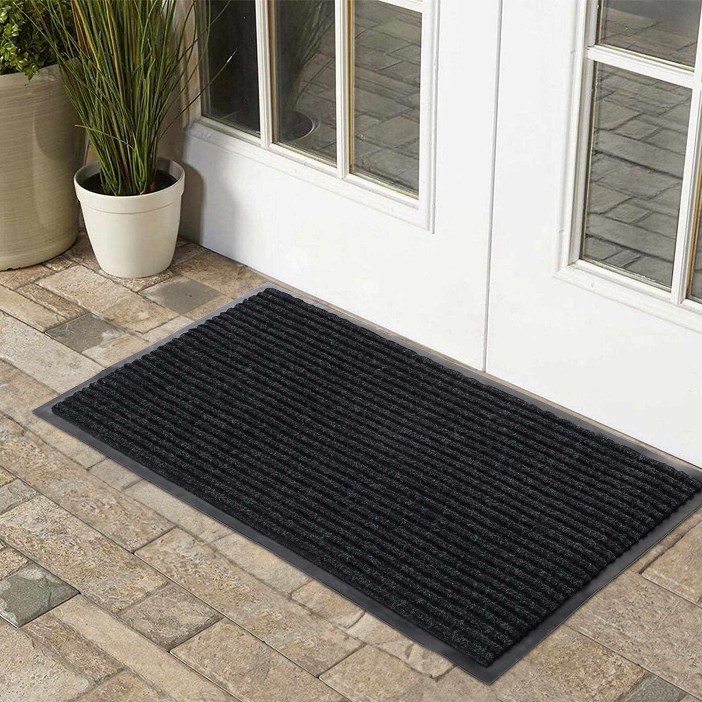 Basic Outdoor Mat, Black - Quahog Bay Bedding