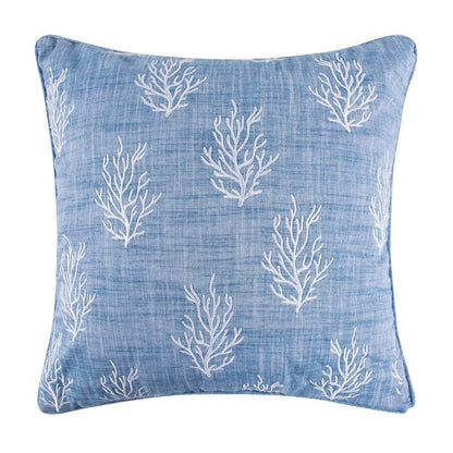 Batik Ocean Coral Pillow - Coastal Coral Pillows - Quahog Bay Bedding