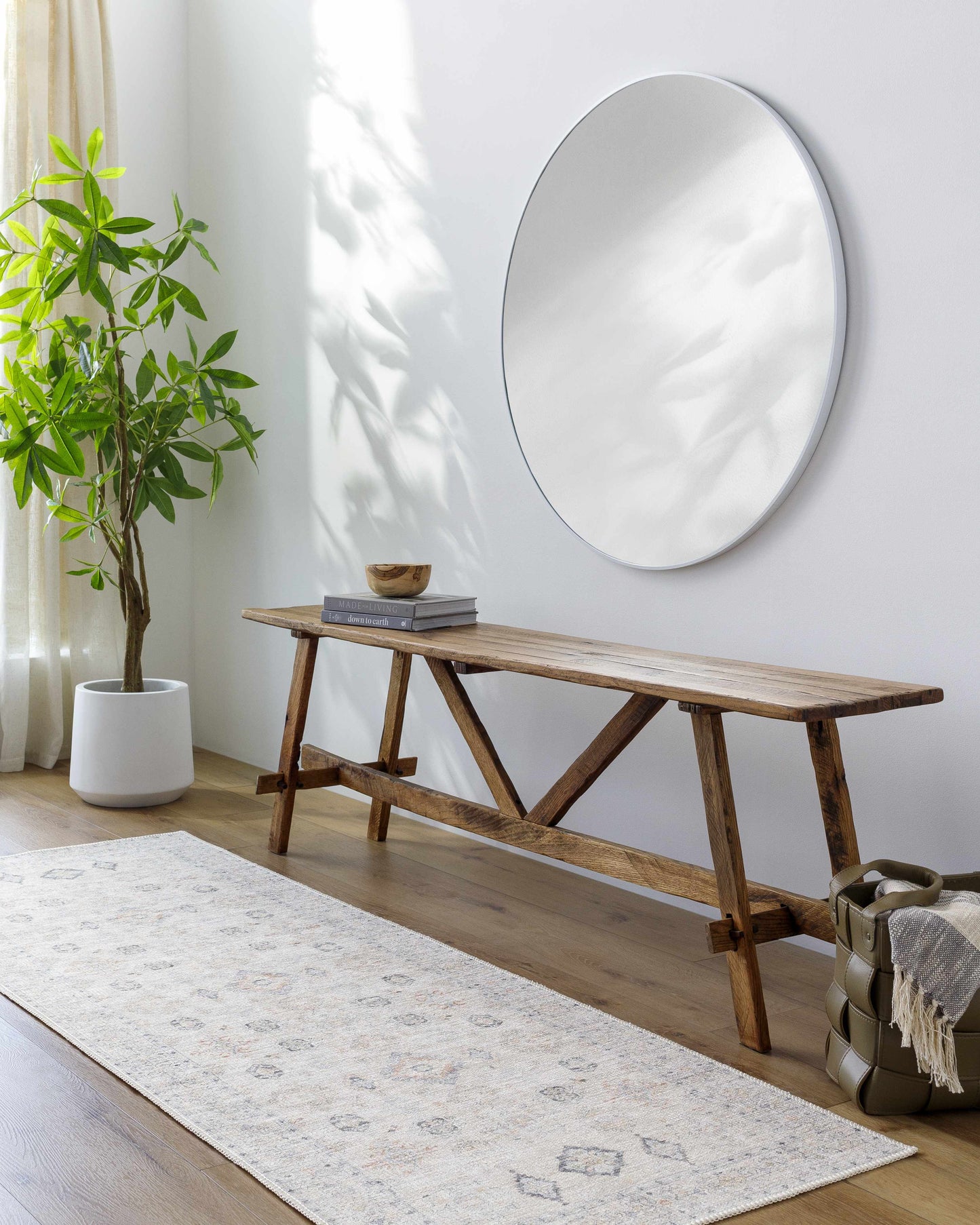 Beige Beckett Vintage Washable Area Rug - Promo