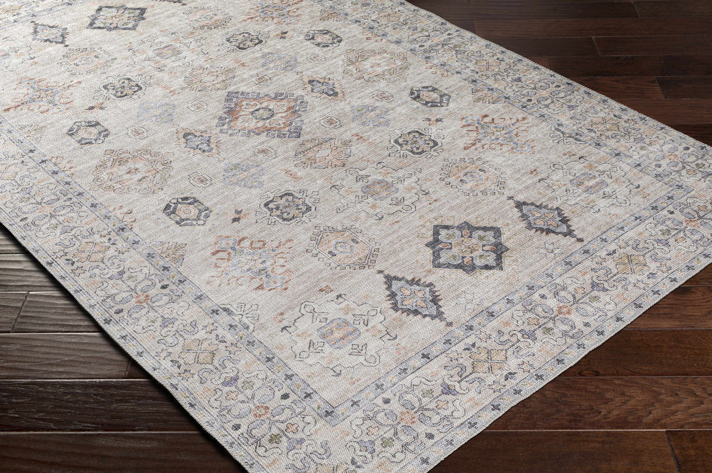Beige Beckett Vintage Washable Area Rug - Promo