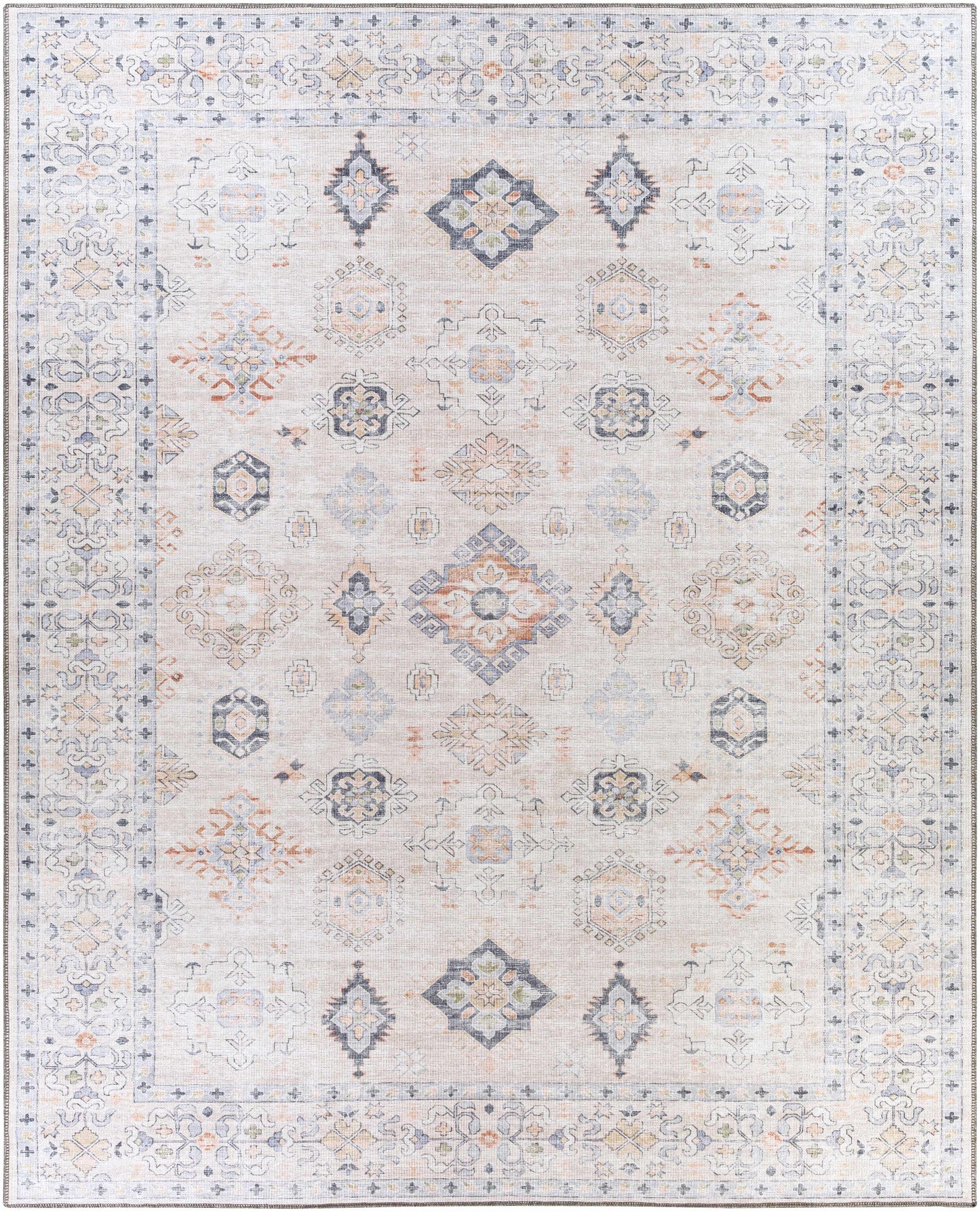 Beige Beckett Vintage Washable Area Rug - Promo