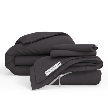 QuickZip Duvet Bundle - 400TC Cotton Percale