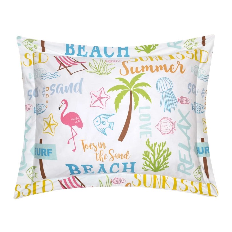 Beach Days Coastal Duvet Cover Set - Beach Themed Duvets - Quahog Bay Bedding