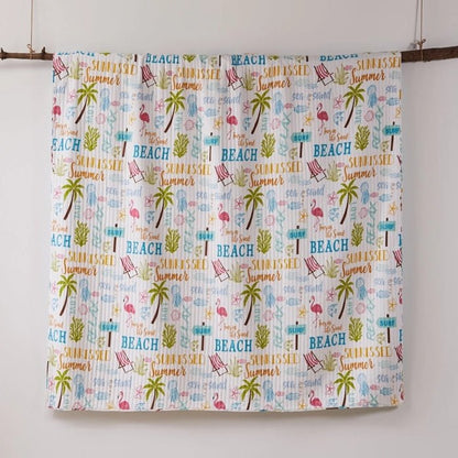 Beach Days Reversible Coastal Quilt Set - Coastal Themed Quilt Set - Quahog Bay Bedding