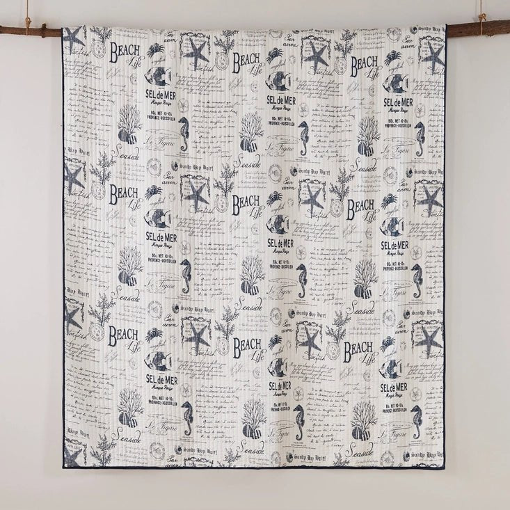 Beach Life Quilt Set - Nautical Quilt Set - Quahog Bay Bedding