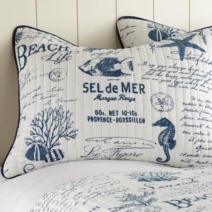 Beach Life Quilt Set - Nautical Quilt Set - Quahog Bay Bedding