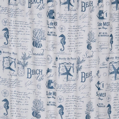 Beach Life Shower Curtain - Coastal Shower Curtains - Quahog Bay Bedding