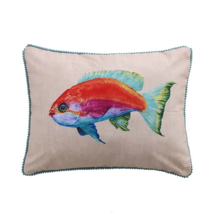 Beachwalk Fish Pillow - Quahog Bay Bedding