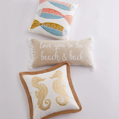 Beacon Beach and Back Pillow - Quahog Bay Bedding