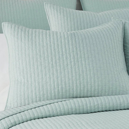 Beautiful Coastal Cross Stitch 100% Cotton Quilt Set - Spa - Quahog Bay Bedding