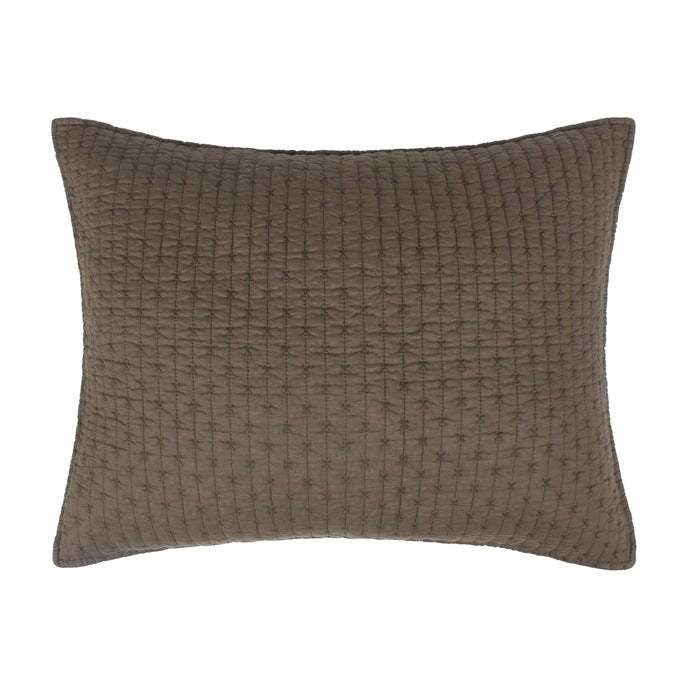 Beautiful Cross Stitch 100% Cotton Quilt Set - Cocoa - Quahog Bay Bedding