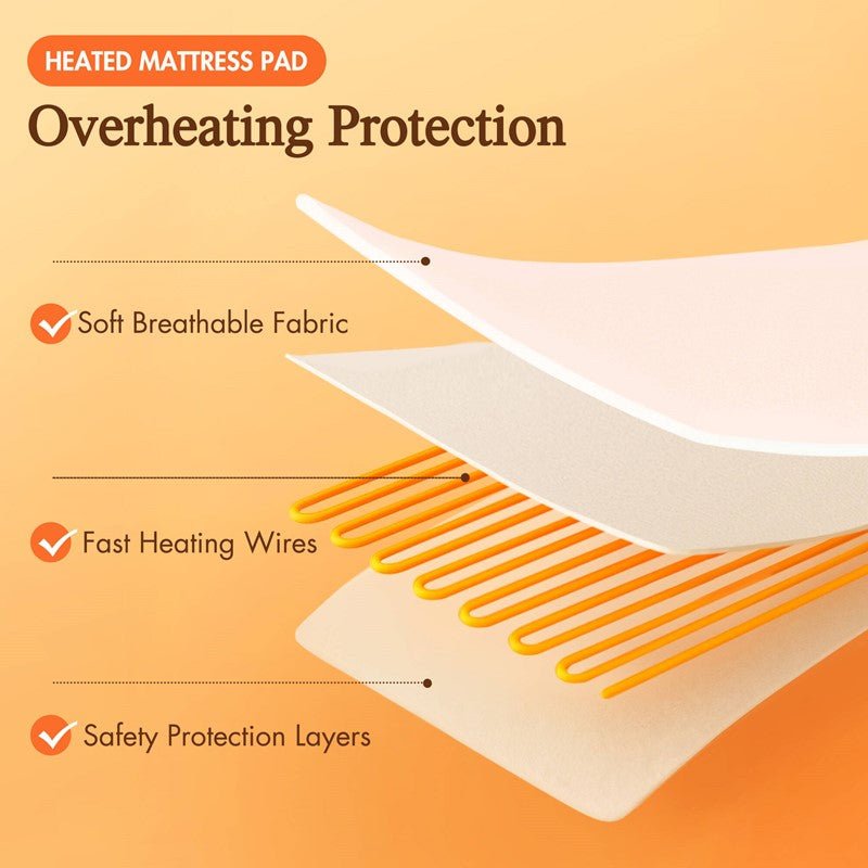 Beautyrest Nonwoven Heated Mattress Pad | Twin through Cal King Sizes - Quahog Bay Bedding