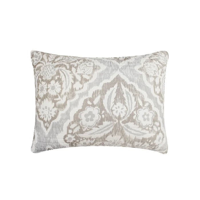 Becker Taupe Quilt Set - Beautiful Coastal Taupe Bedding Set - Quahog Bay Bedding