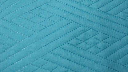 DaDa Bedding Gentle Wave Turquoise Teal Blue Lagoon Lightweight Quilted Bedspread Set (LH3000) - DaDa Bedding Collection