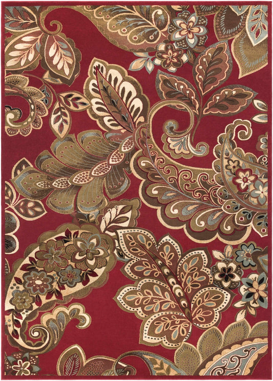 Beedeville Red Floral Rug - Quahog Bay Bedding