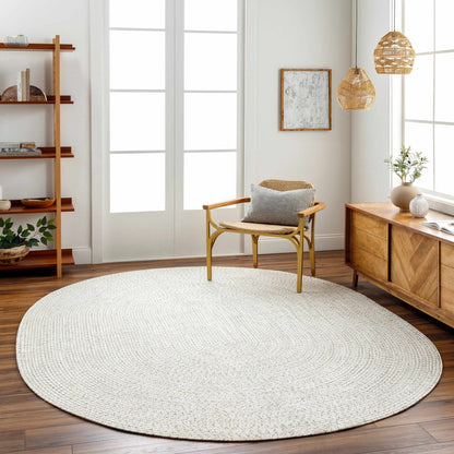 Beige Braided Faux Jute Rug - Quahog Bay Bedding