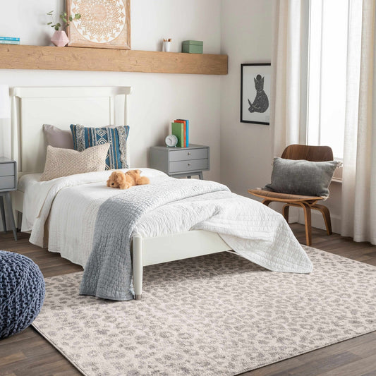Beige Liversedge Leopard Print Area Rug - Quahog Bay Bedding