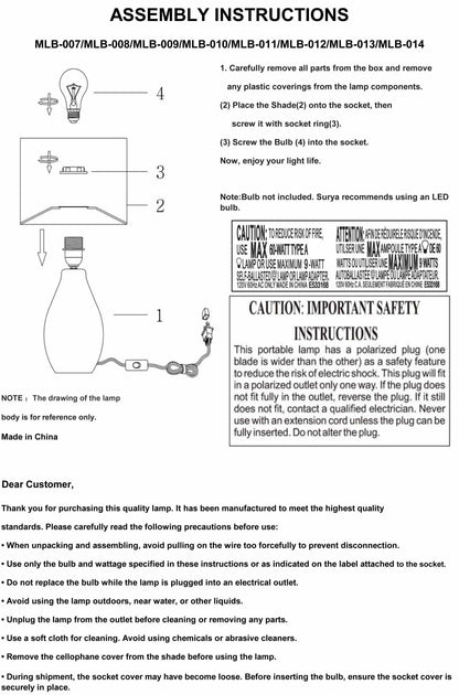 Beitbridge Navy Table Lamp - Quahog Bay Bedding