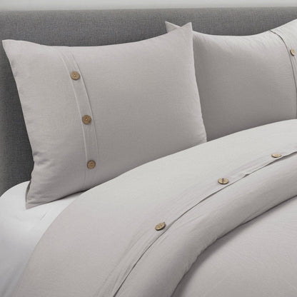 Belgian Flax Linen Rich Cotton Blend Duvet Cover 3 Piece Set - Quahog Bay Bedding