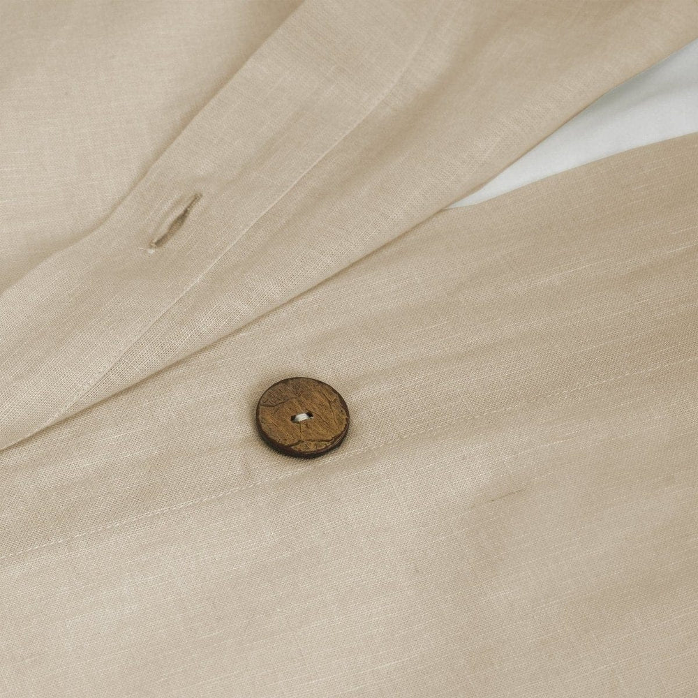 Belgian Flax Linen Rich Cotton Blend Duvet Cover 3 Piece Set - Quahog Bay Bedding