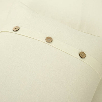 Belgian Flax Linen Rich Cotton Blend Duvet Cover 3 Piece Set - Quahog Bay Bedding