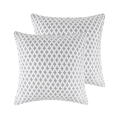 Bellamy Teal Euro Sham Set of 2 - Coastal Pillow Shams - Quahog Bay Bedding