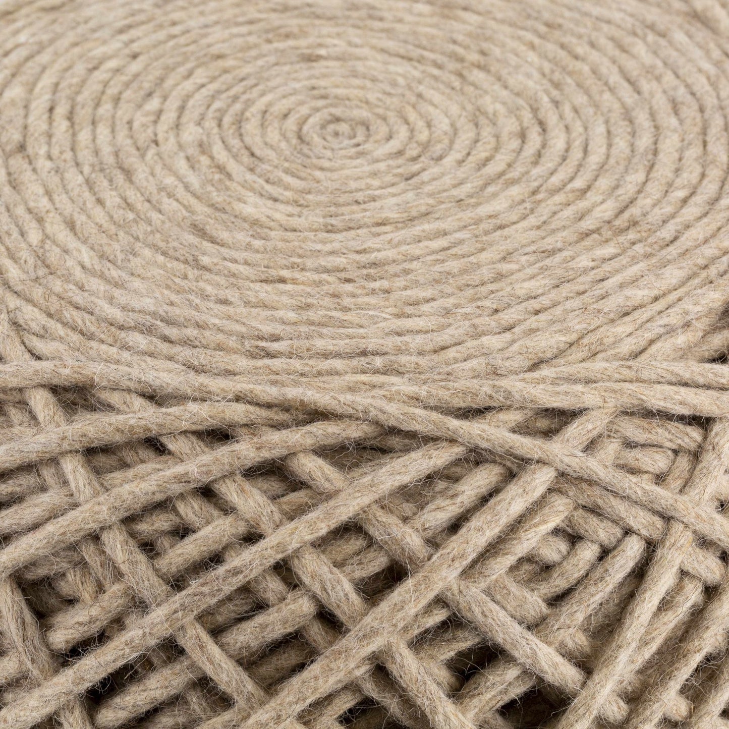 Bellingen Gray Handwoven Textured Pouf - Quahog Bay Bedding