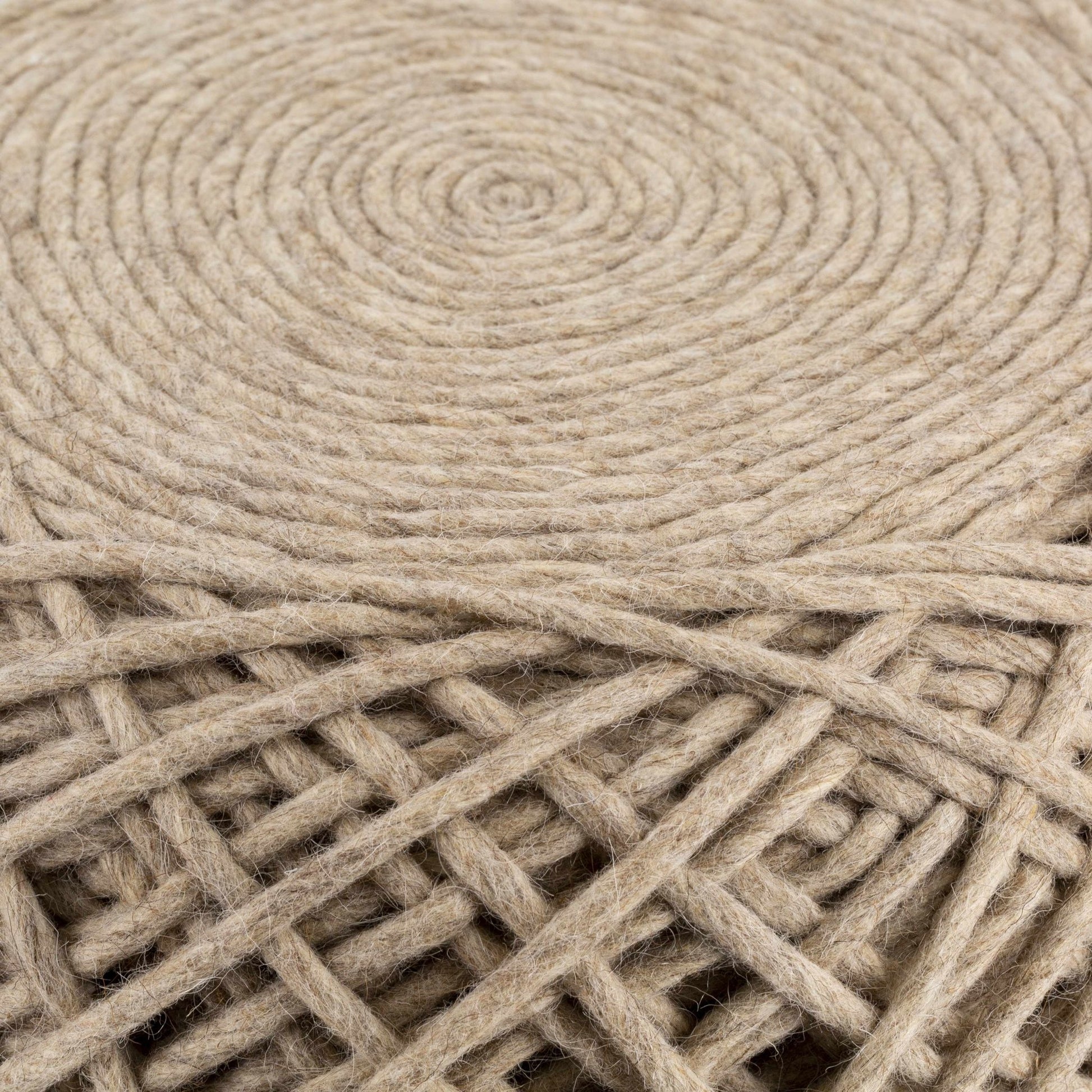Bellingen Gray Handwoven Textured Pouf - Quahog Bay Bedding