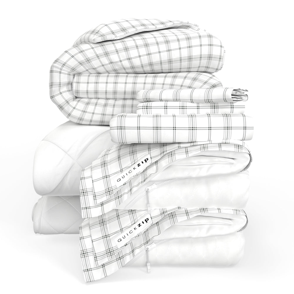 QuickZip Fresh Bed Bundle - Twilluxe Flannel