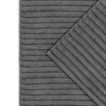 Bibb Home 4 Pack Ribbed Egyptian Cotton Bath Towel Set - Quahog Bay Bedding