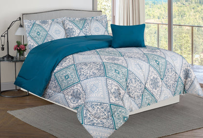 Bibb Home 5 Piece Comforter Set with Decorative Pillows - Quahog Bay Bedding