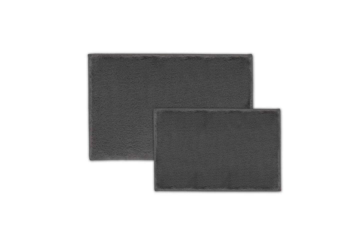 Bibb Home 5674 2 Piece Faux Fur Bath Mat Set - Quahog Bay Bedding