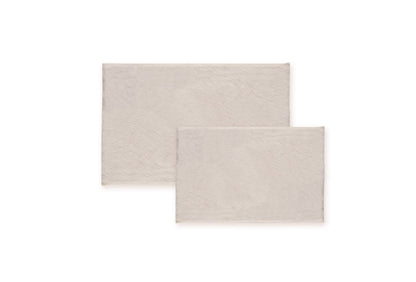 Bibb Home 5674 2 Piece Faux Fur Bath Mat Set - Quahog Bay Bedding