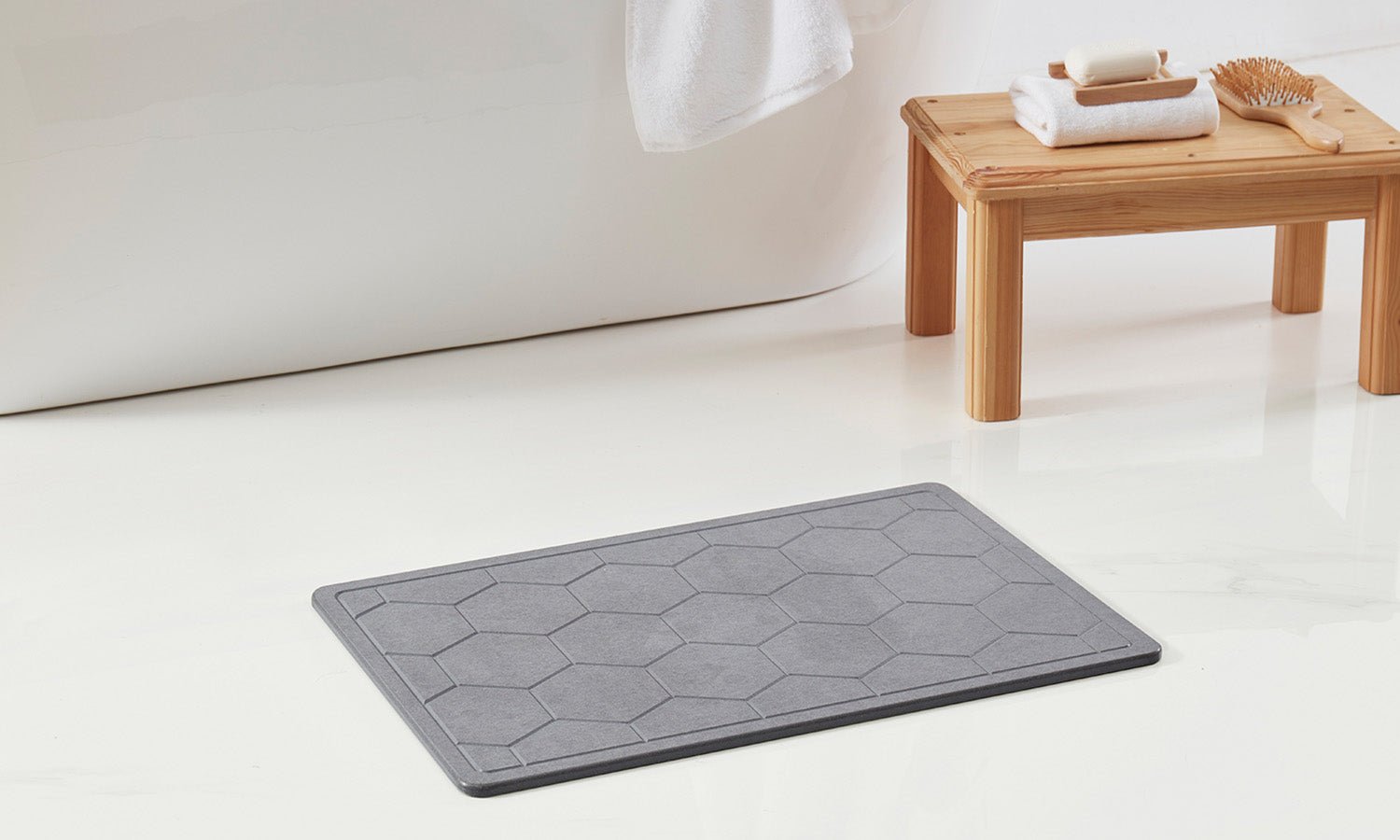 Bibb Home Diatomaceous Earth Stone Bath Mat - Quahog Bay Bedding