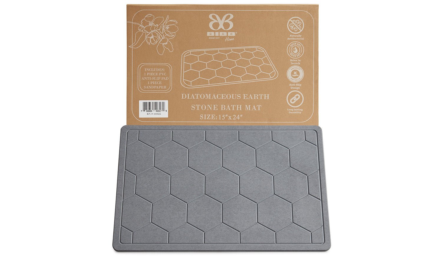 Bibb Home Diatomaceous Earth Stone Bath Mat - Quahog Bay Bedding