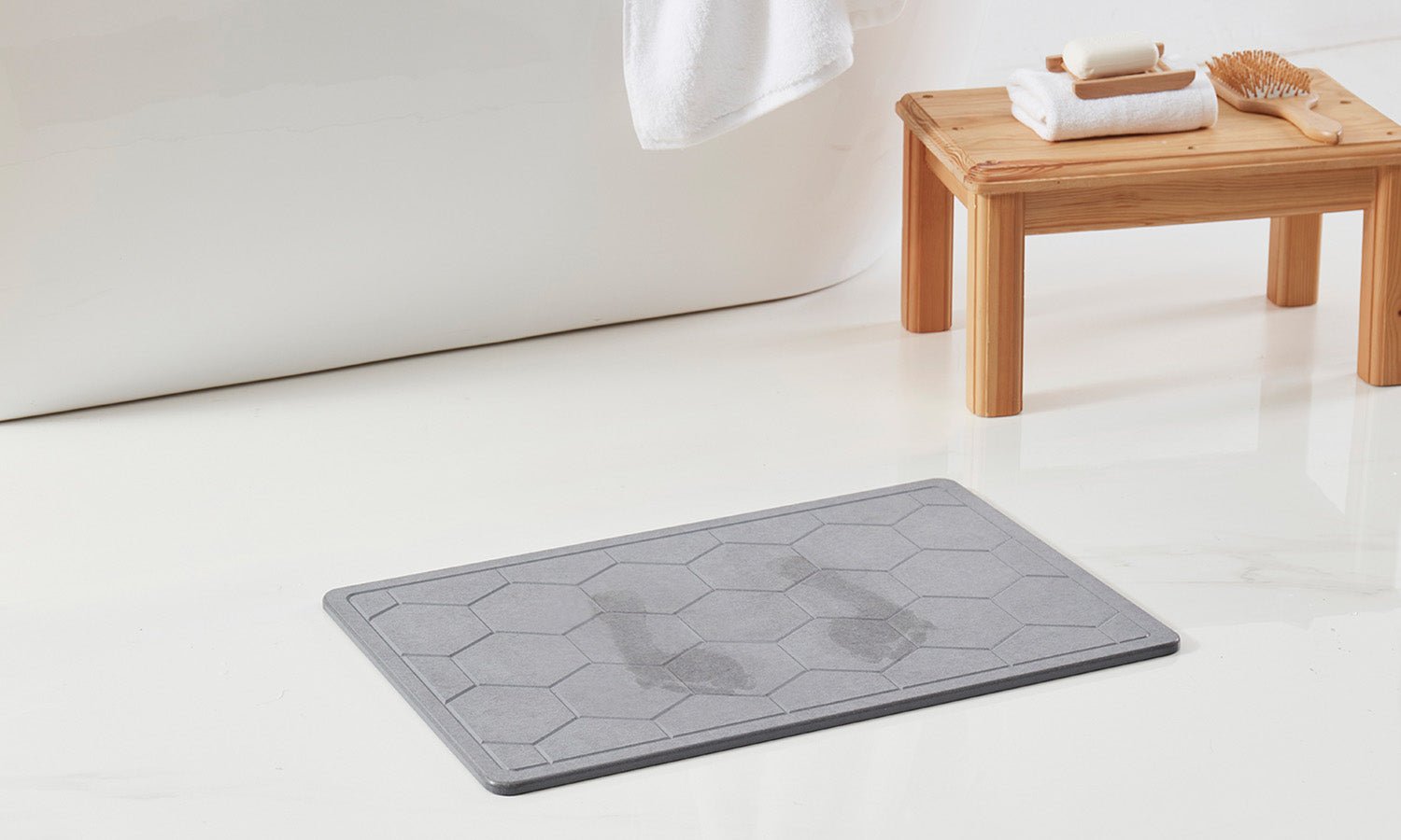 Bibb Home Diatomaceous Earth Stone Bath Mat - Quahog Bay Bedding