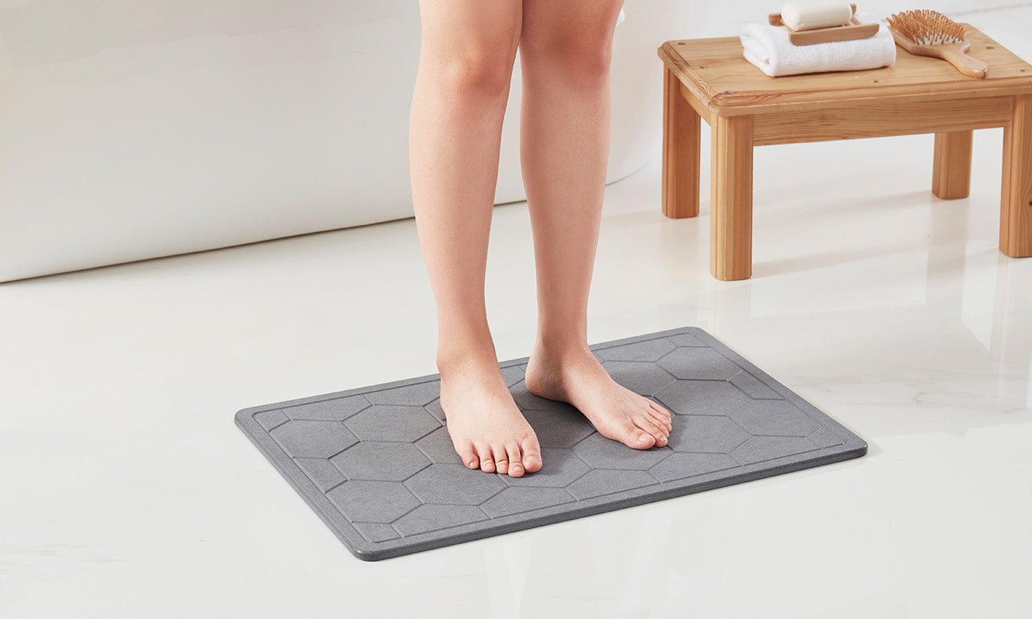 Bibb Home Diatomaceous Earth Stone Bath Mat - Quahog Bay Bedding