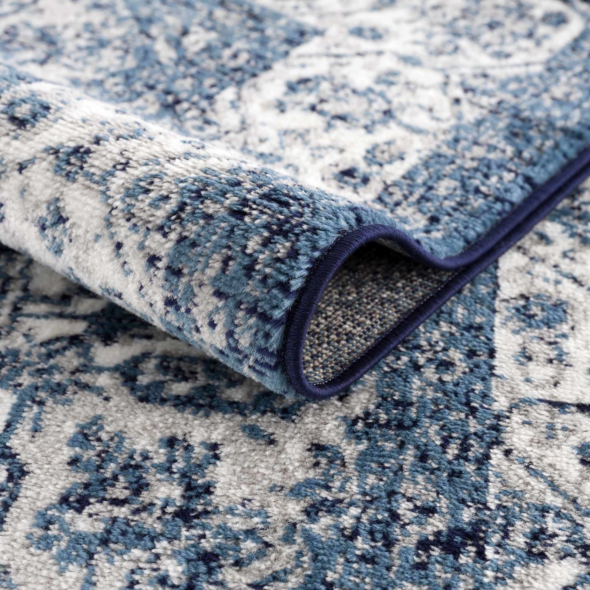 Billy Blue Medallion Rug - Promo - Quahog Bay Bedding