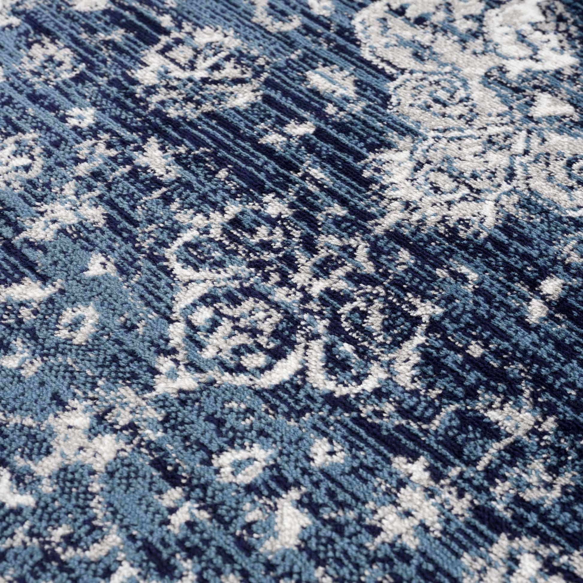 Billy Blue Medallion Rug - Promo - Quahog Bay Bedding
