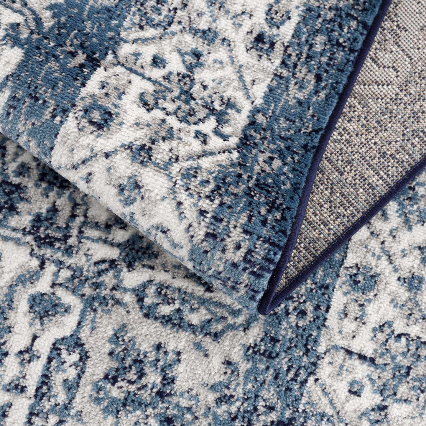 Billy Blue Medallion Rug - Promo - Quahog Bay Bedding