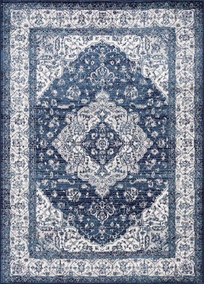 Billy Blue Medallion Rug - Promo - Quahog Bay Bedding
