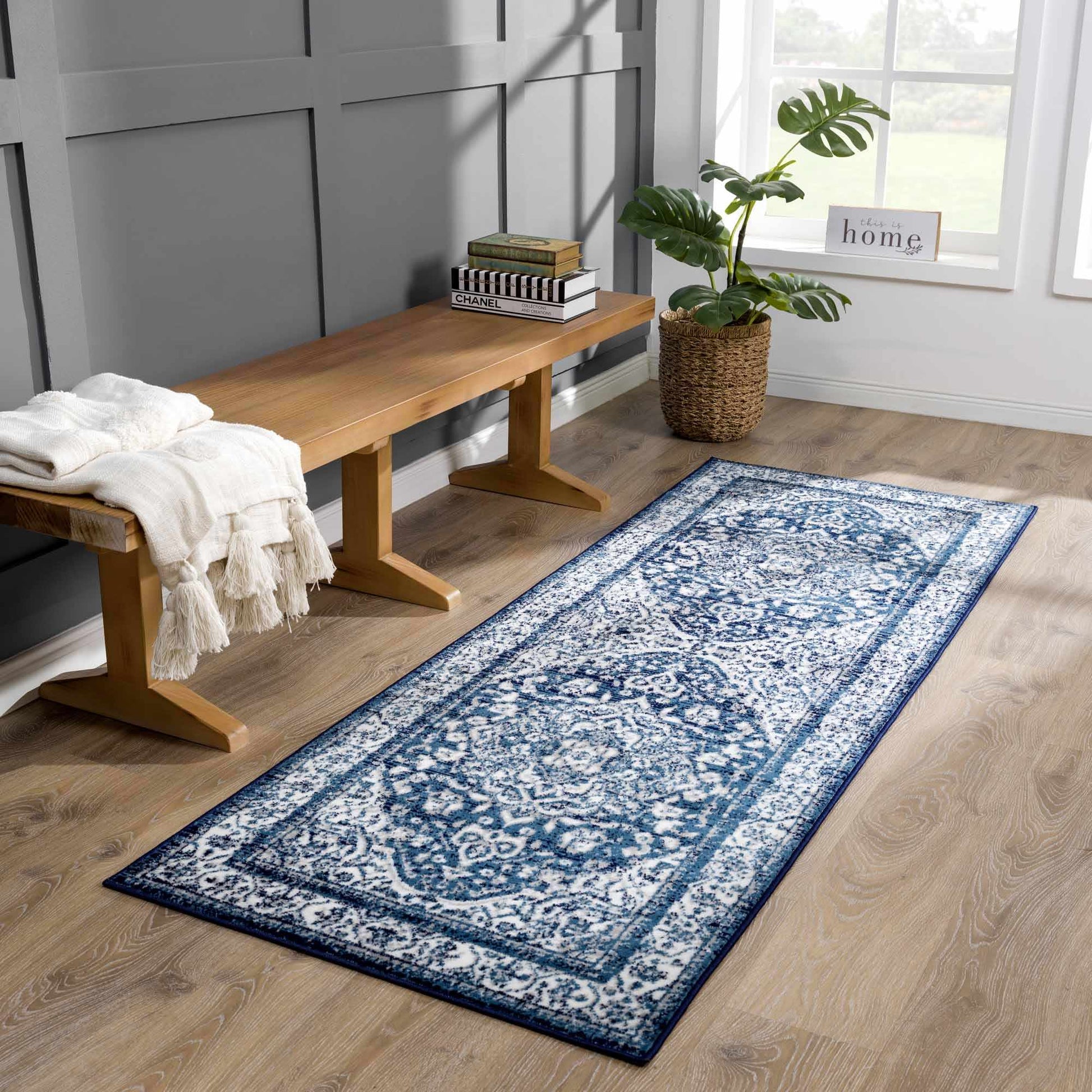 Billy Blue Medallion Rug - Promo - Quahog Bay Bedding