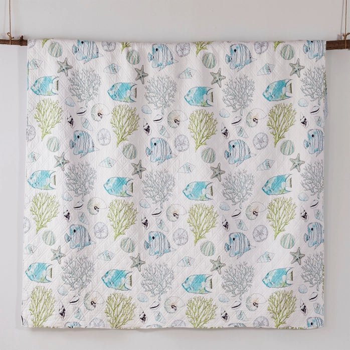 Biscayne Cotton Coastal Quilt Set - Quahog Bay Bedding