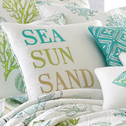 Biscayne Sea Sun Sand Pillow - Quahog Bay Bedding